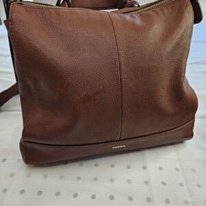 Fossil Tan Leather Bag